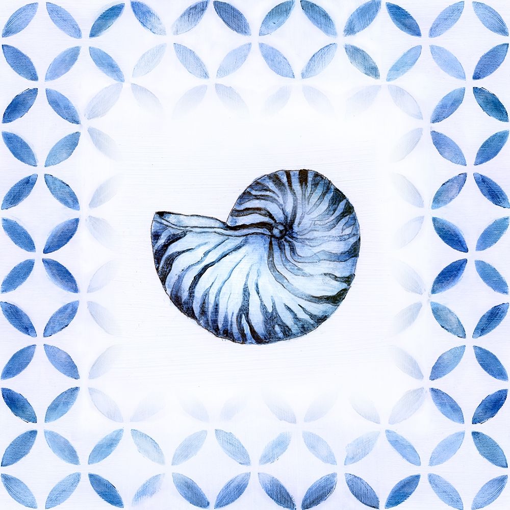 Royal Blue Shell I art print by Tava Studios for $57.95 CAD