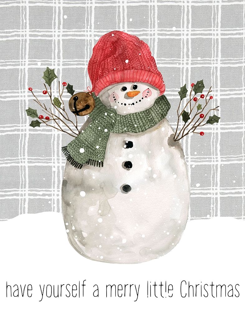Farmhouse Christmas Snowman IV art print by Carol Robinson for $57.95 CAD