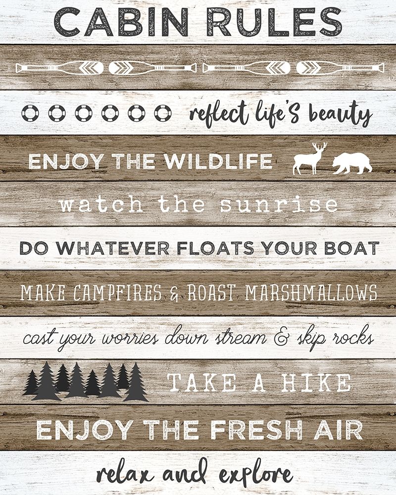 Cabin Rules art print by Natalie Carpentieri for $57.95 CAD