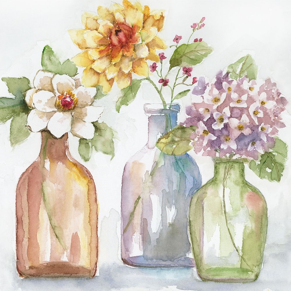 Pastel Farm Flowers art print by Nan for $57.95 CAD