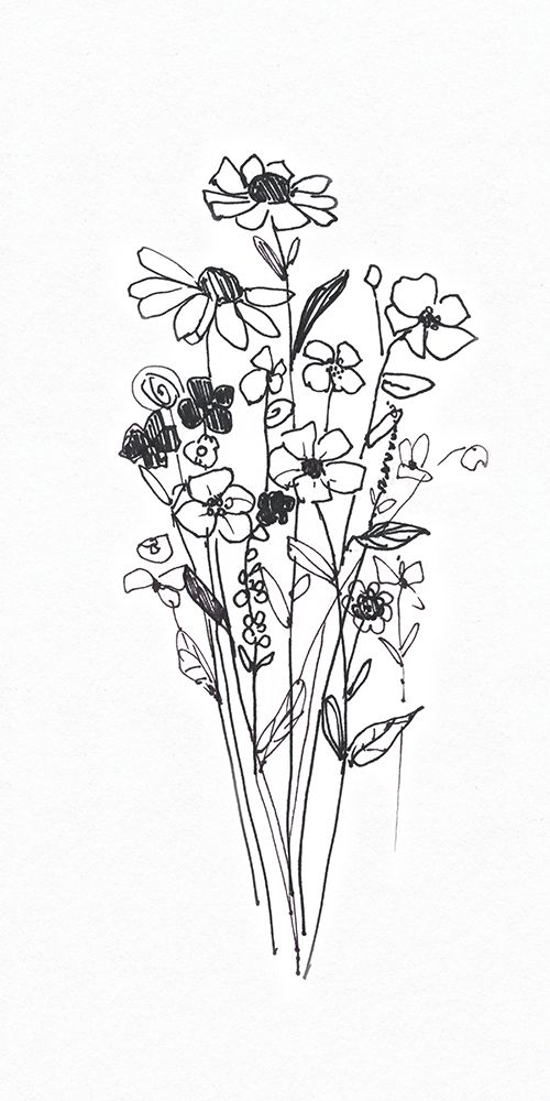 Wildflowers Sketch II art print by Sally Swatland for $57.95 CAD