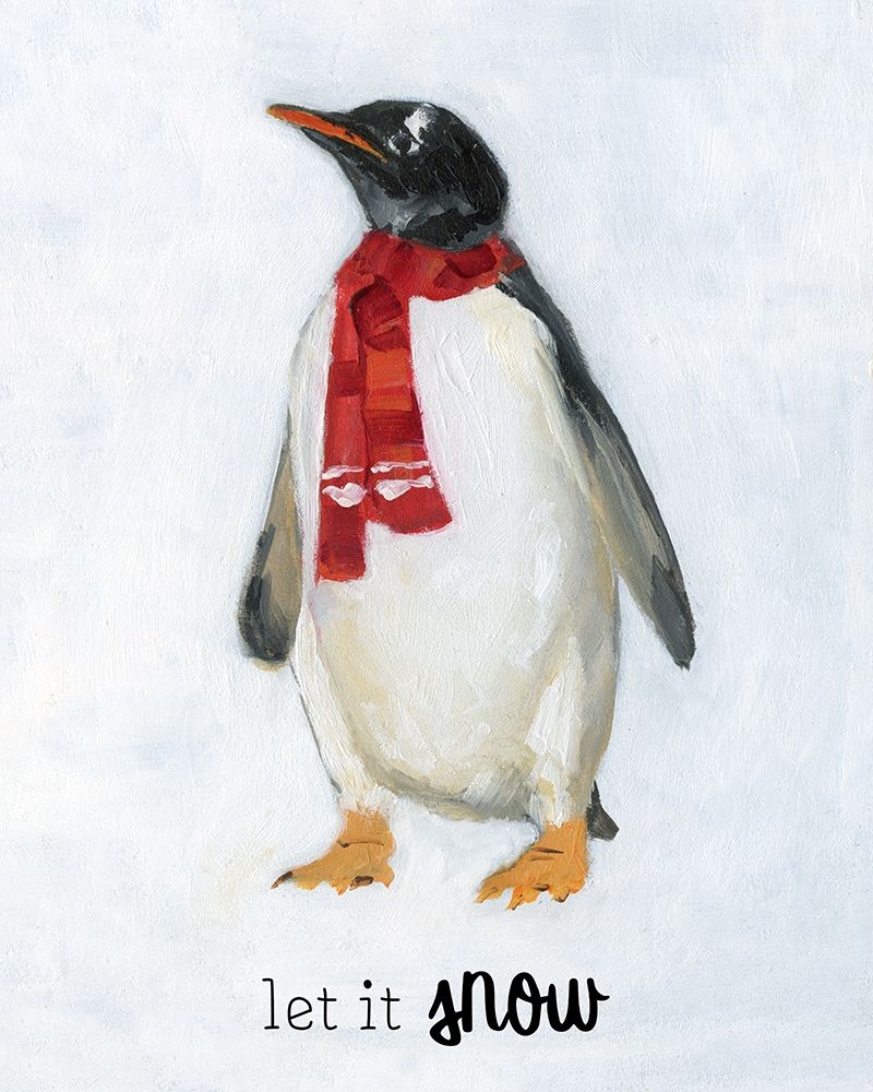 Let it Snow Penguin art print by Sally Swatland for $57.95 CAD