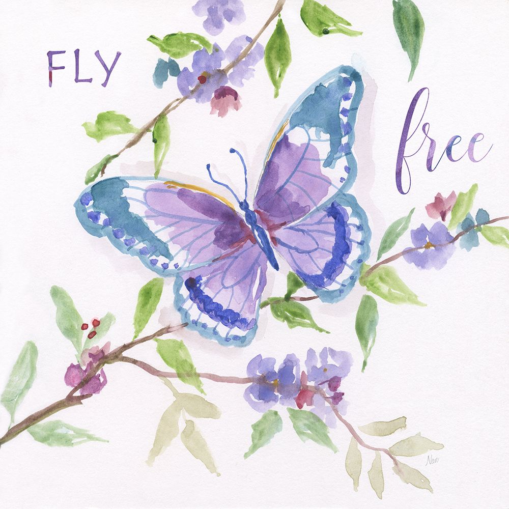 Fly Free Butterfly art print by Nan for $57.95 CAD