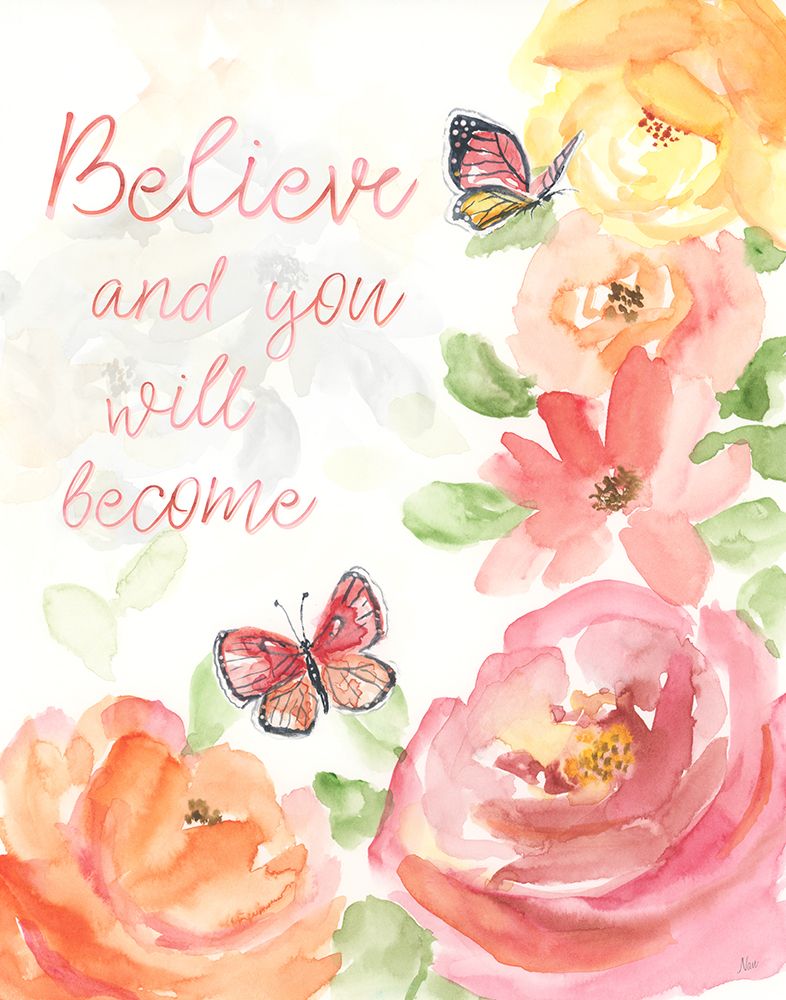 Believe Butterfly art print by Nan for $57.95 CAD