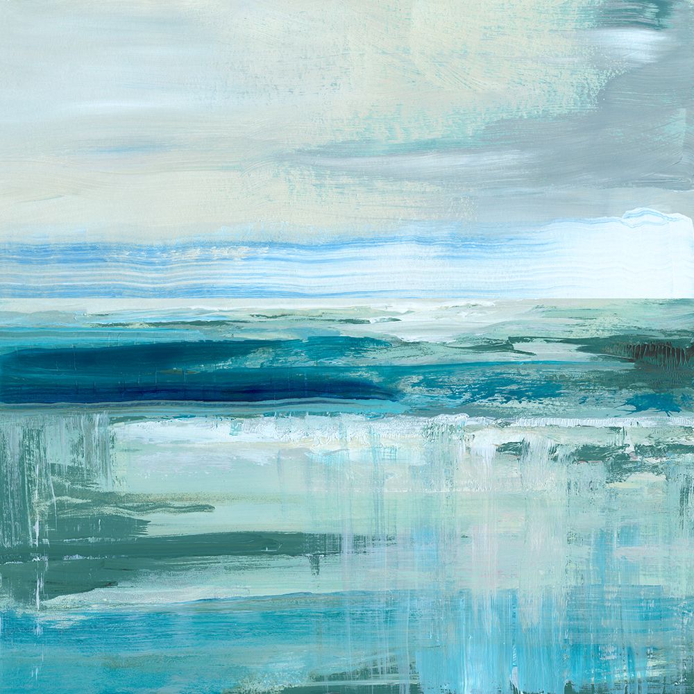 Abstract Sea and Teal art print by Nan for $57.95 CAD