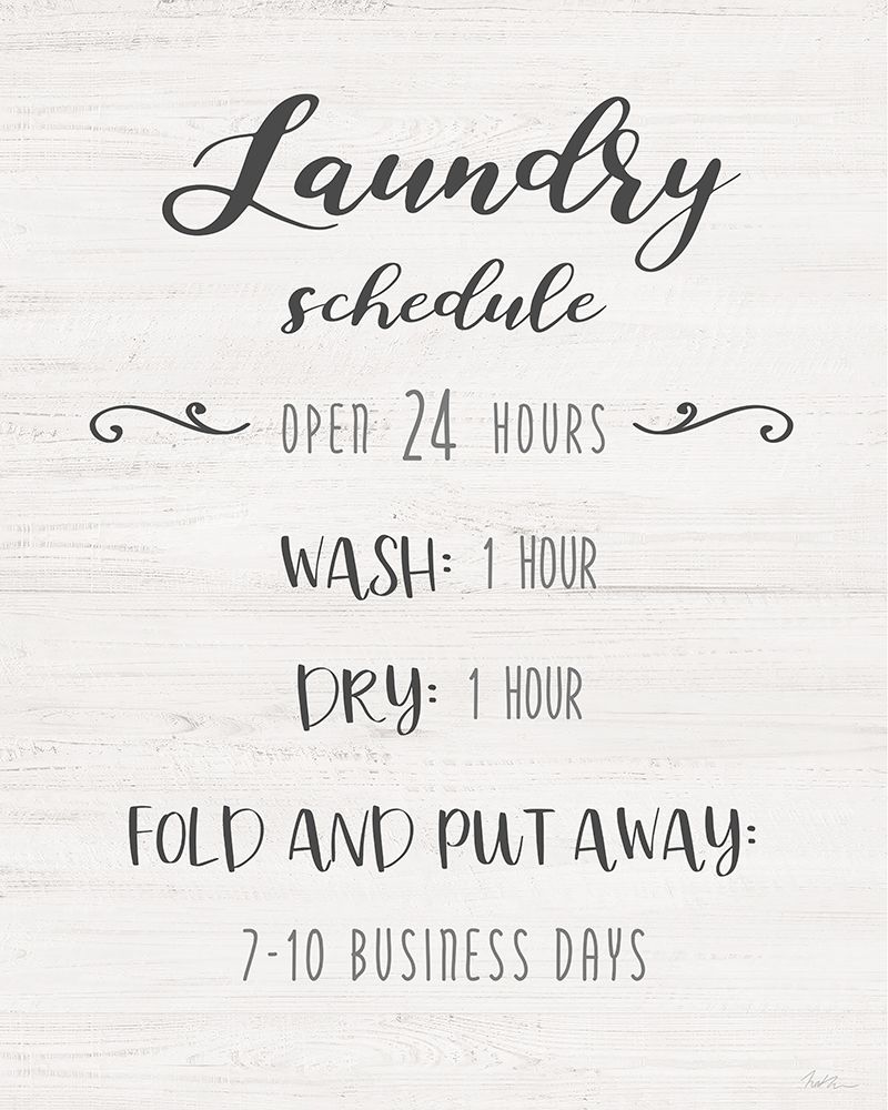Laundry Time Schedule art print by Susan Jill for $57.95 CAD