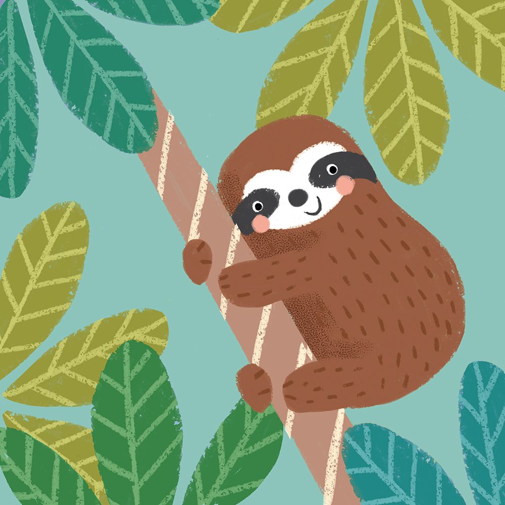 Jungle Sloth III art print by Louise Anglicas for $57.95 CAD