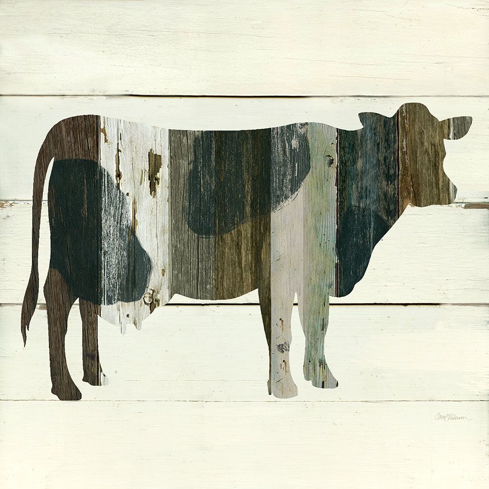 Woodgrain Cow II art print by Carol Robinson for $57.95 CAD