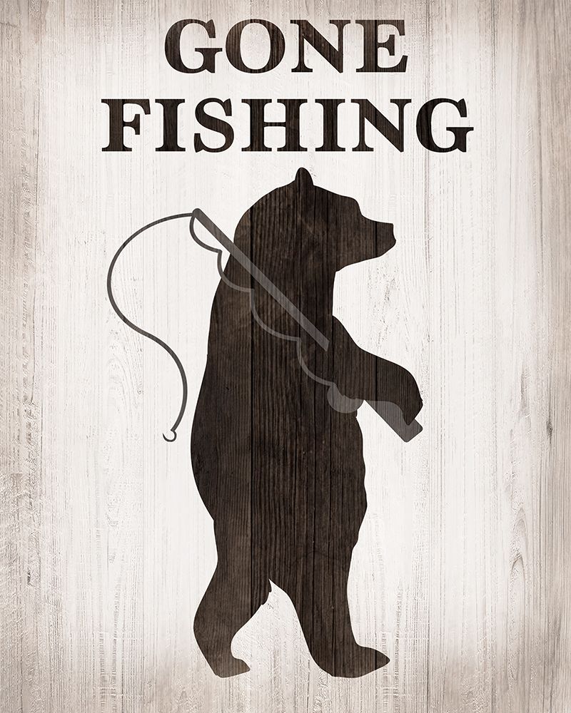 Bear Gone Fishing art print by CAD Designs for $57.95 CAD