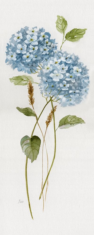 Petite Blue Hydrangea II art print by Nan for $57.95 CAD