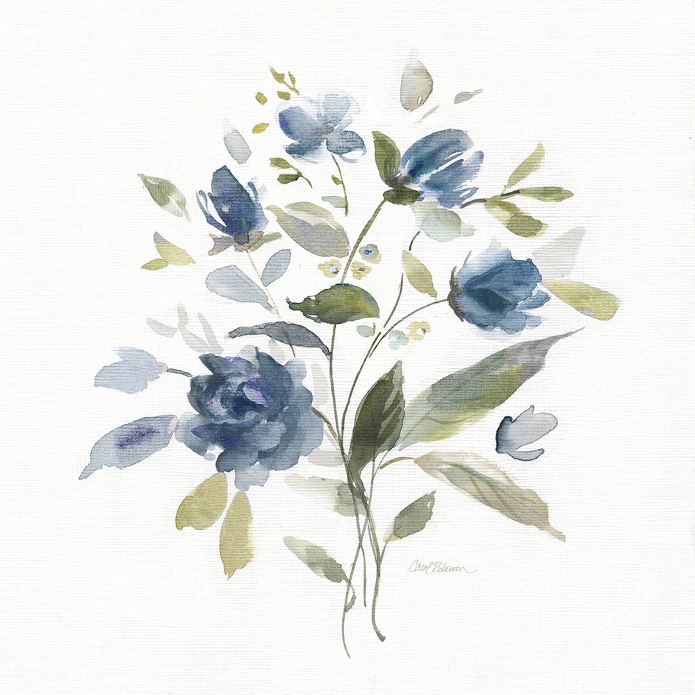 Wild Blue Blooms I art print by Carol Robinson for $57.95 CAD