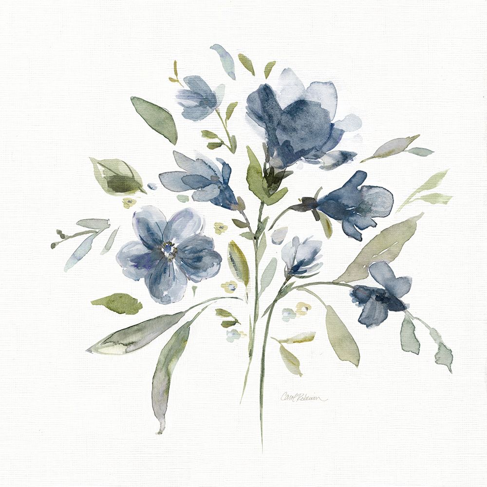 Wild Blue Blooms II art print by Carol Robinson for $57.95 CAD
