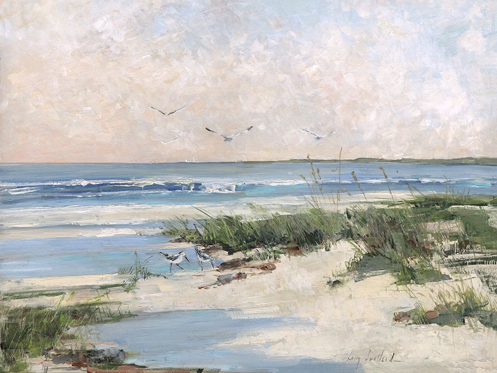 Soft Morning Sea art print by Sally Swatland for $57.95 CAD