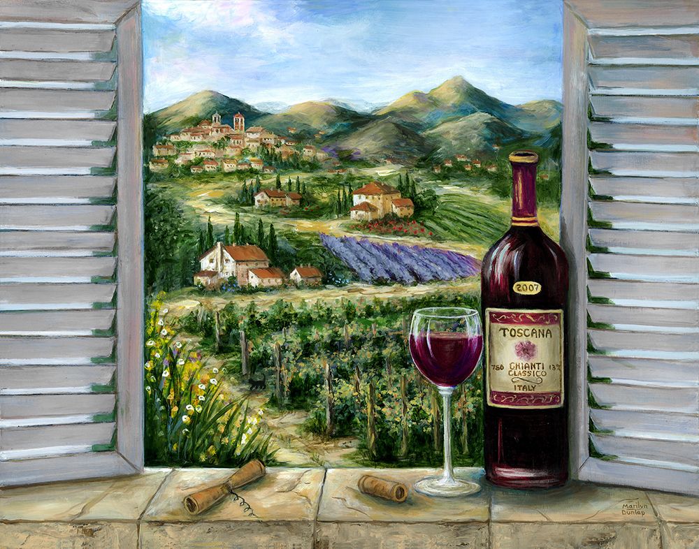 Tuscan Red and Vineyard art print by Marilyn Dunlap for $57.95 CAD