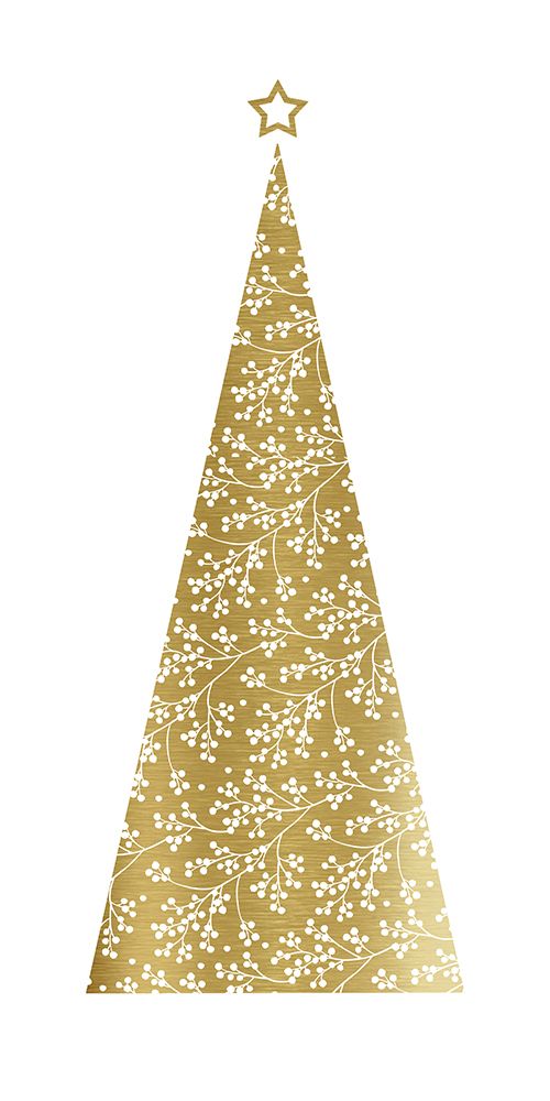 Gold Christmas Tree II art print by Carol Robinson for $57.95 CAD
