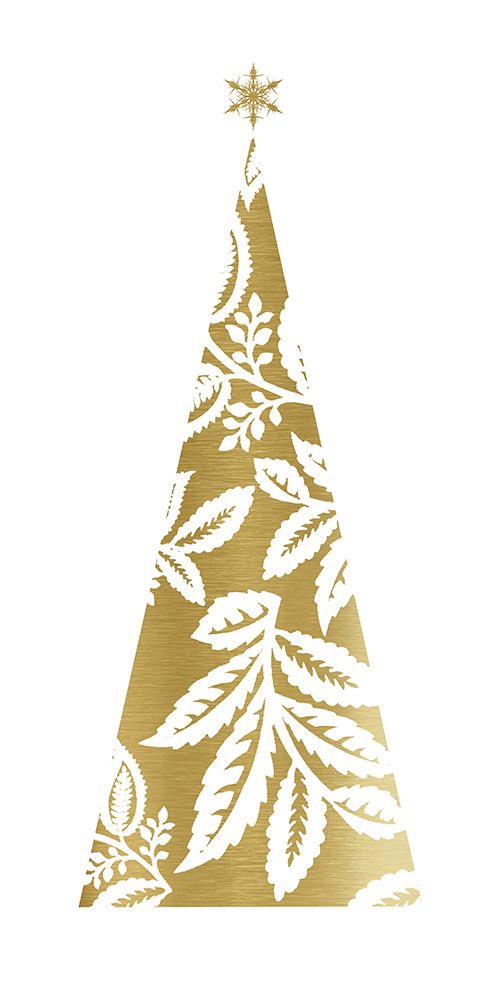 Gold Christmas Tree III art print by Carol Robinson for $57.95 CAD