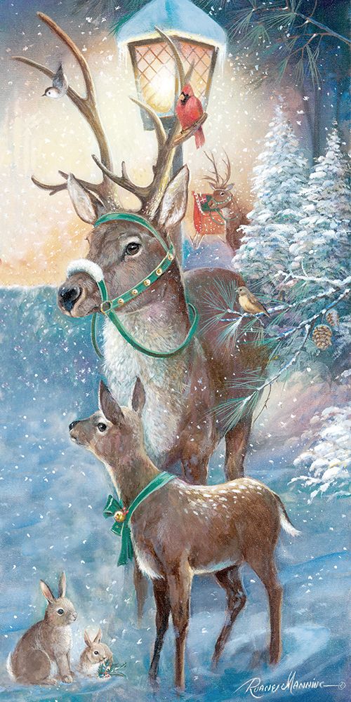 Reindeer and Friends art print by Ruane Manning for $57.95 CAD