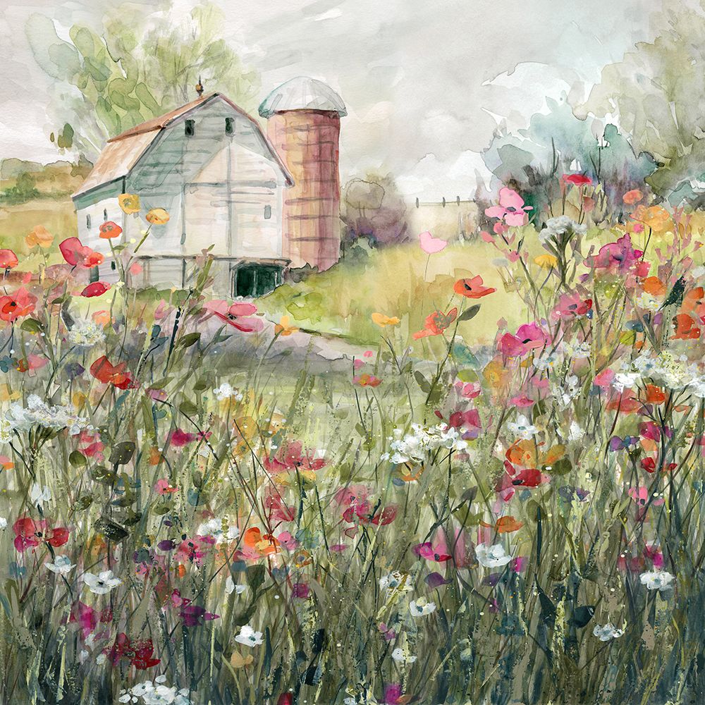 Farm in Bloom art print by Nan for $57.95 CAD