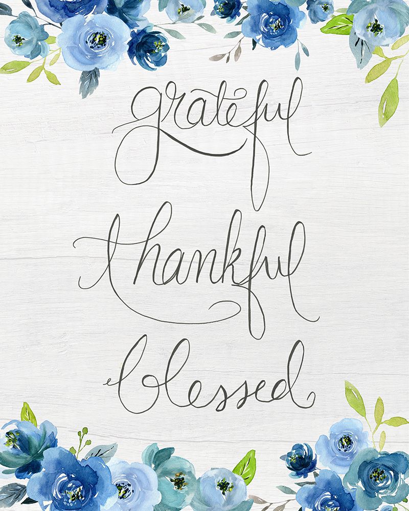 Grateful-Thankful-Blessed art print by Daniela Santiago for $57.95 CAD