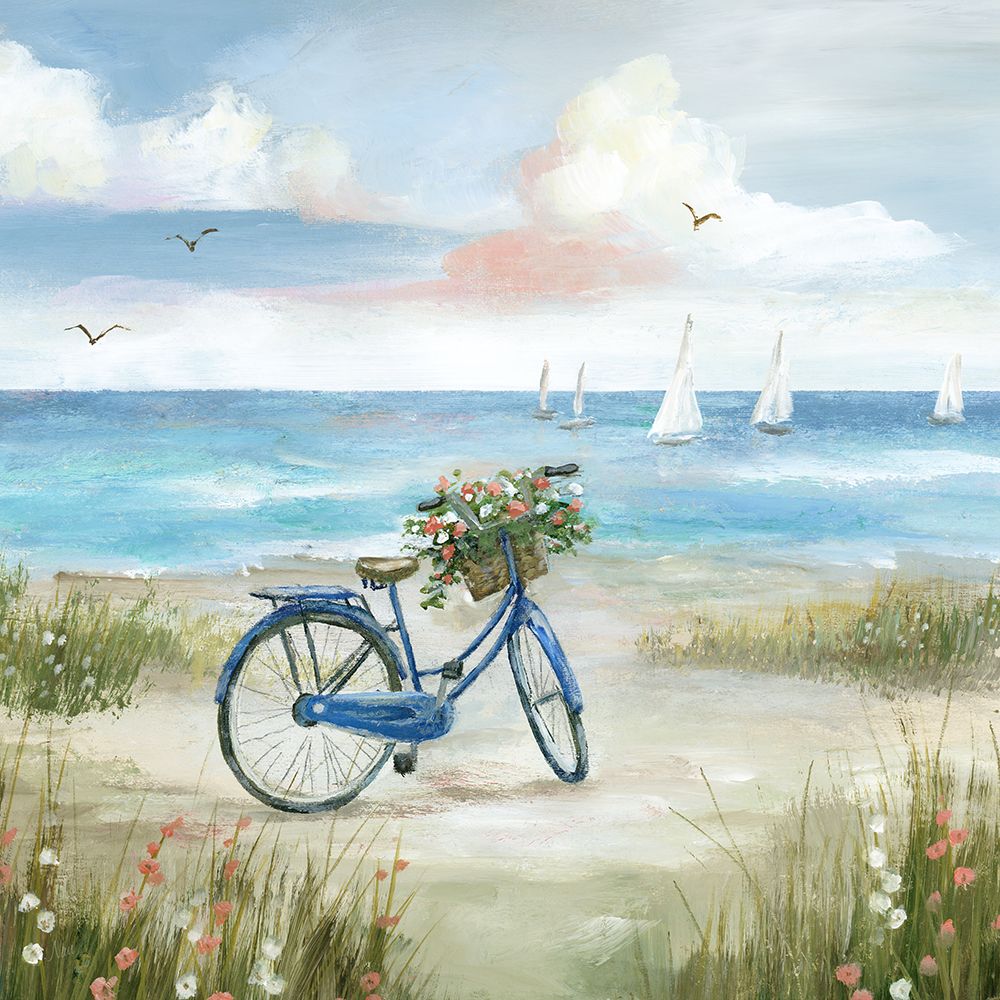 Beach Bike Bliss art print by Nan for $57.95 CAD