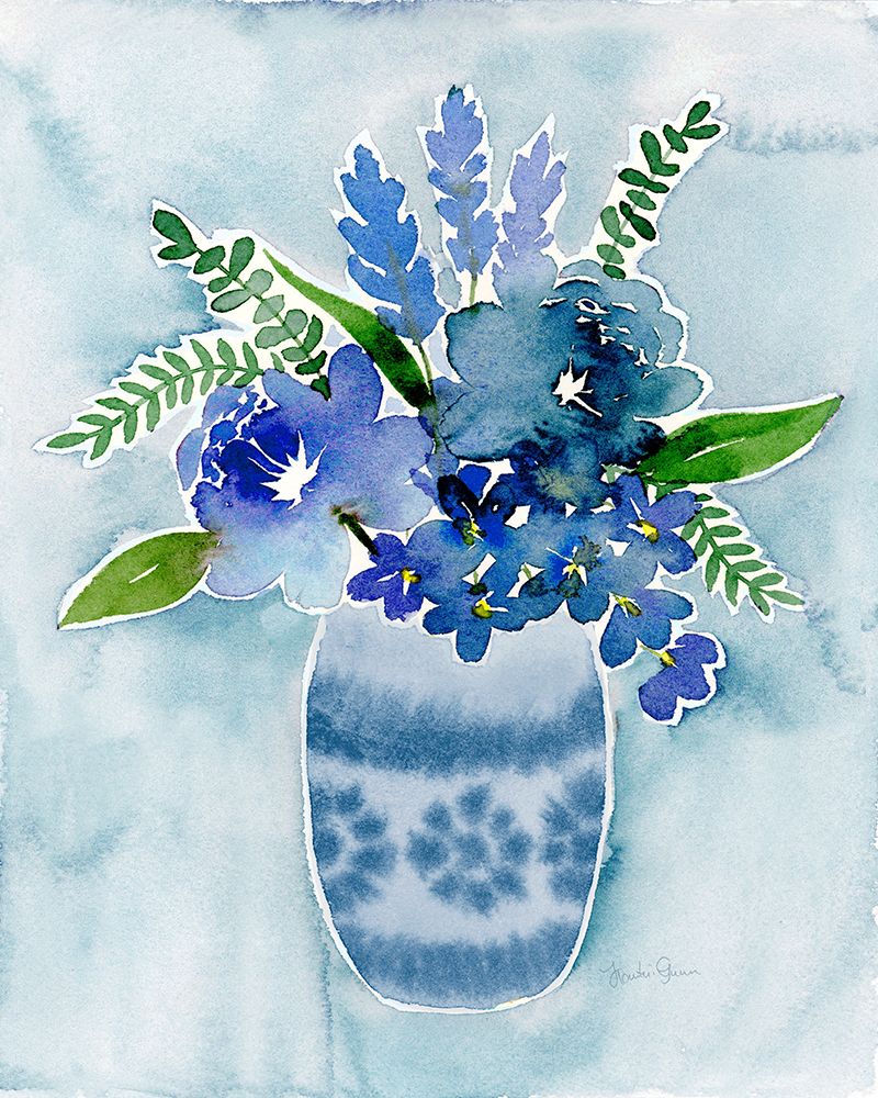 Blue Bouquet II art print by Kourtni Gunn for $57.95 CAD