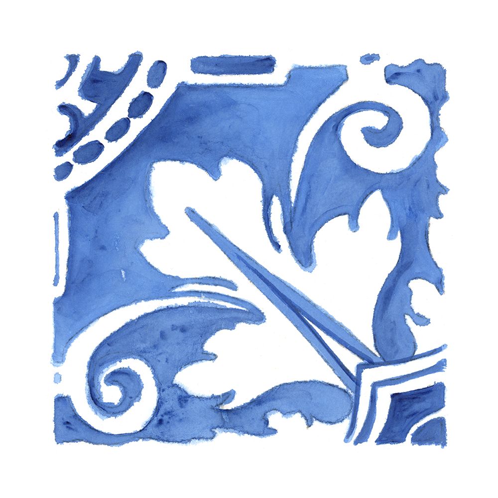 Blue Wash Tile I art print by Tava Studios for $57.95 CAD