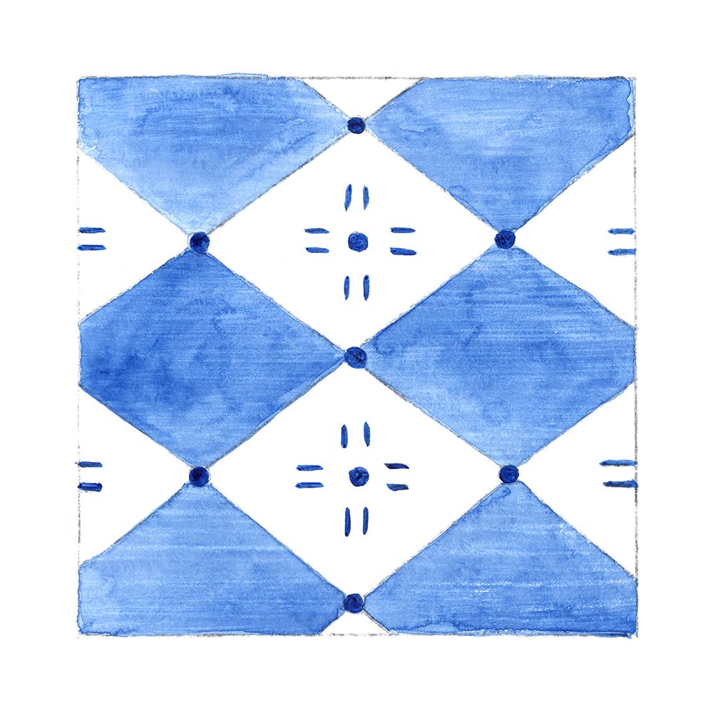 Blue Wash Tile IV art print by Tava Studios for $57.95 CAD