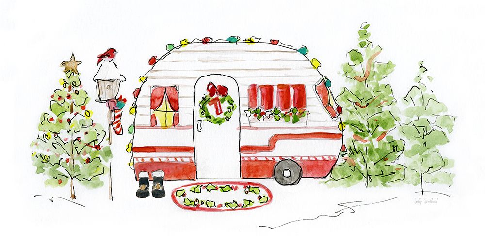 Holiday Camper I art print by Sally Swatland for $57.95 CAD