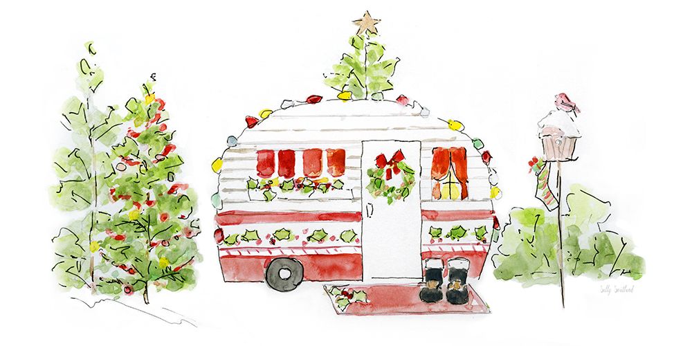 Holiday Camper II art print by Sally Swatland for $57.95 CAD