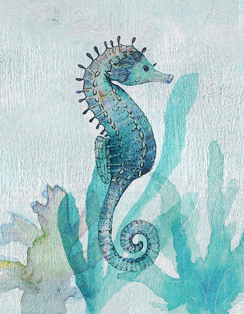 Seahorse I art print by Susan Jill for $57.95 CAD