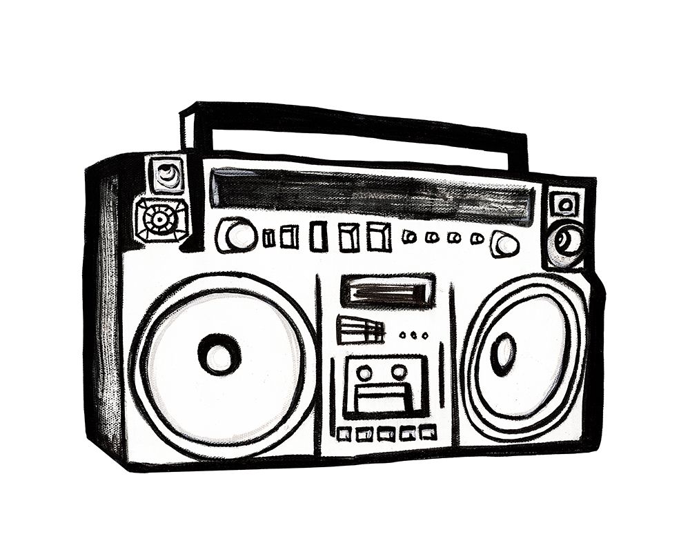 Boombox Sketch art print by Alexandria Tava for $57.95 CAD