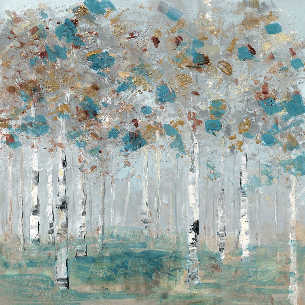 Teal Forest II art print by Sally Swatland for $57.95 CAD