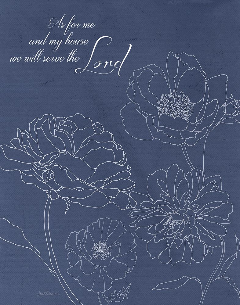 Serve the Lord Floral Sketch art print by Carol Robinson for $57.95 CAD