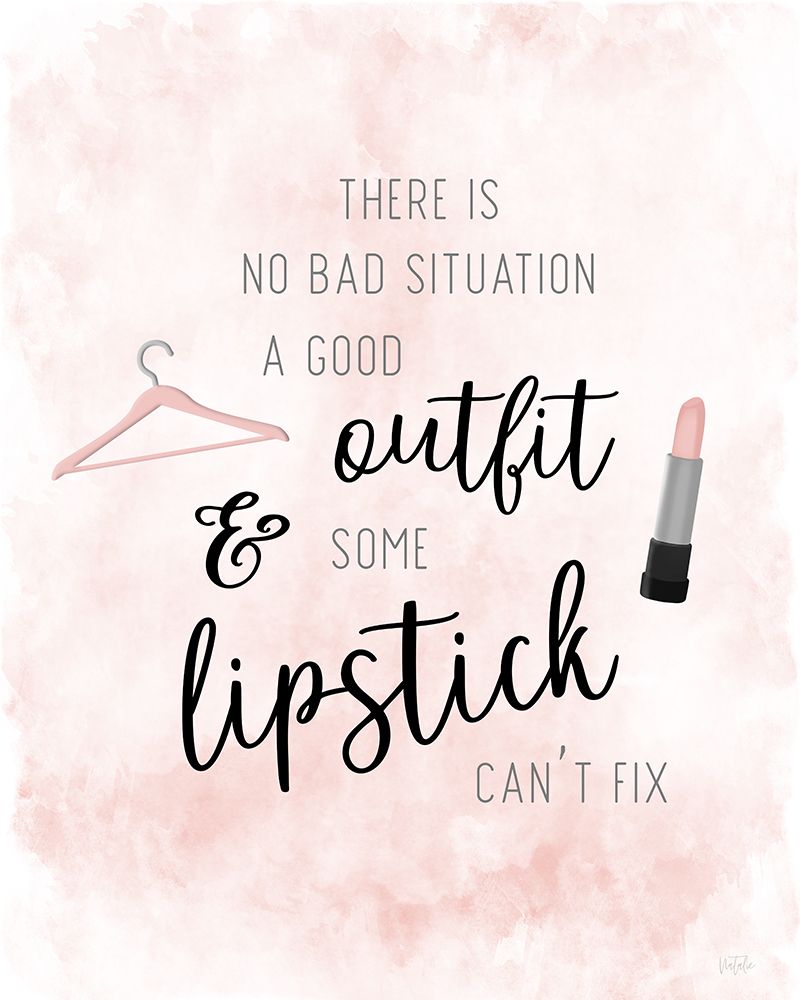 Outfit and Lipstick art print by Natalie Carpentieri for $57.95 CAD