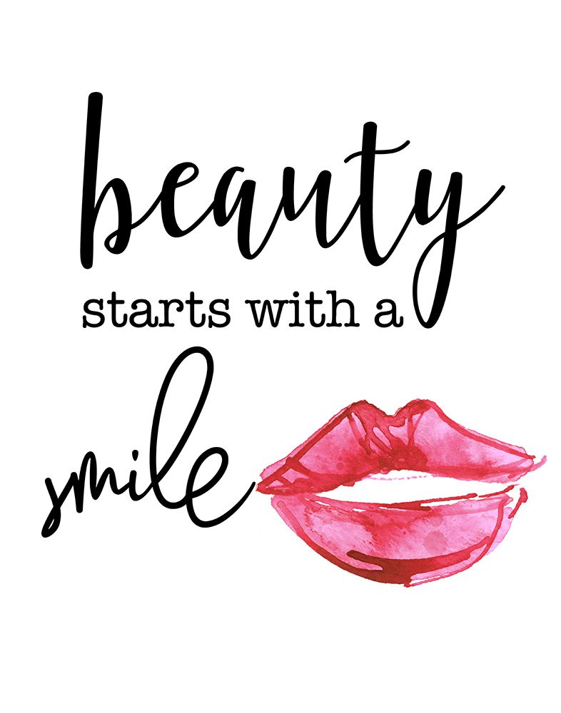 Beauty Starts with a Smile art print by Daniela Santiago for $57.95 CAD
