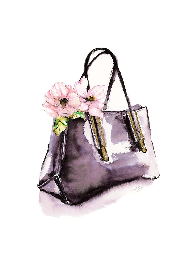Handbag With Flower art print by Stella Chang for $57.95 CAD