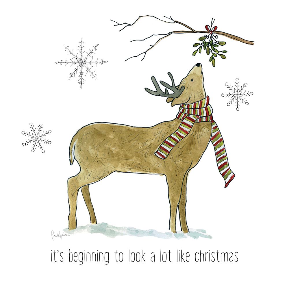 Simple Winter Pleasures Deer art print by Livi Finn for $57.95 CAD