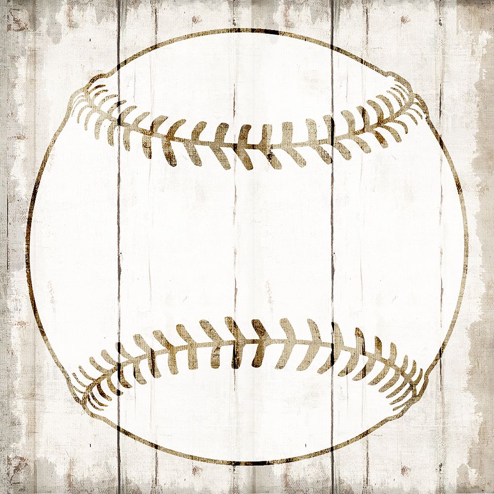 Rustic Baseball art print by CAD Designs for $57.95 CAD