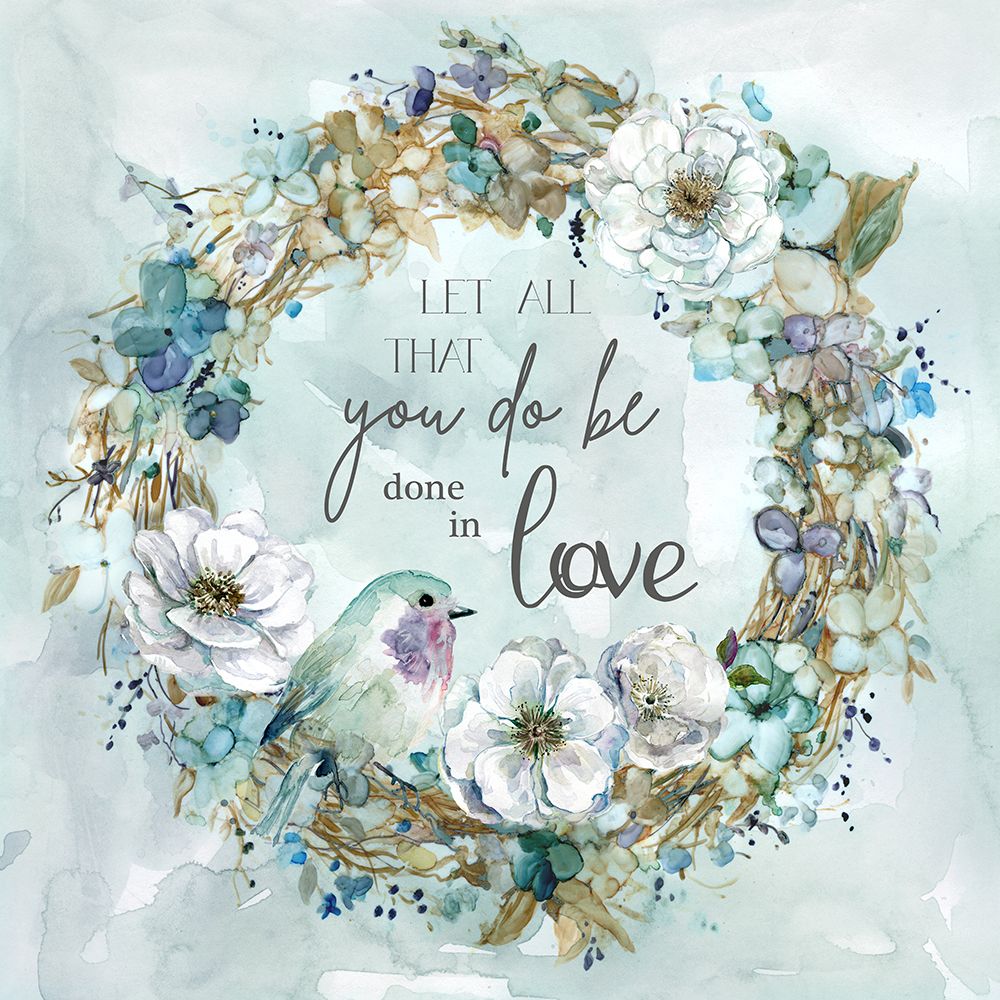 Done In Love Wreath art print by Carol Robinson for $57.95 CAD