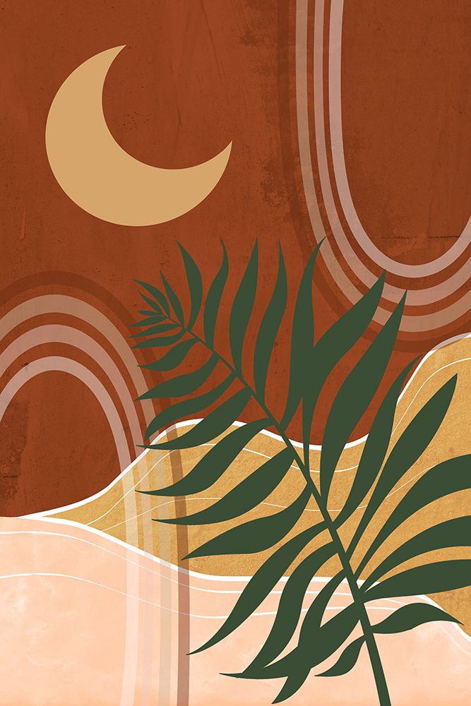 Sedona Moon and Palm art print by Daniela Santiago for $57.95 CAD