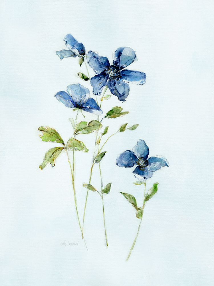 Blue Wonders I art print by Sally Swatland for $57.95 CAD