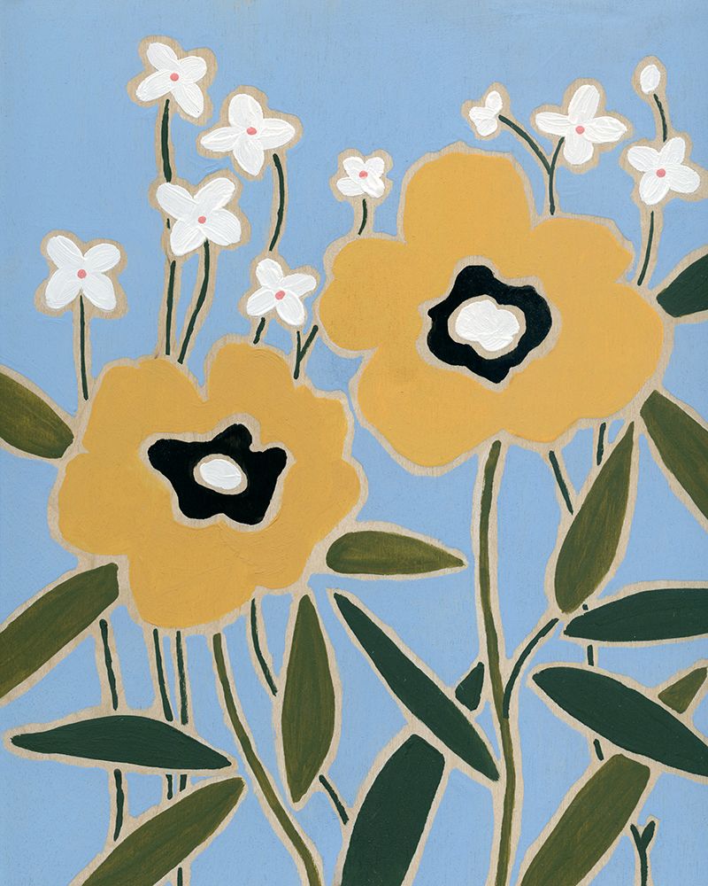 Woodblock Floral II art print by Carol Robinson for $57.95 CAD