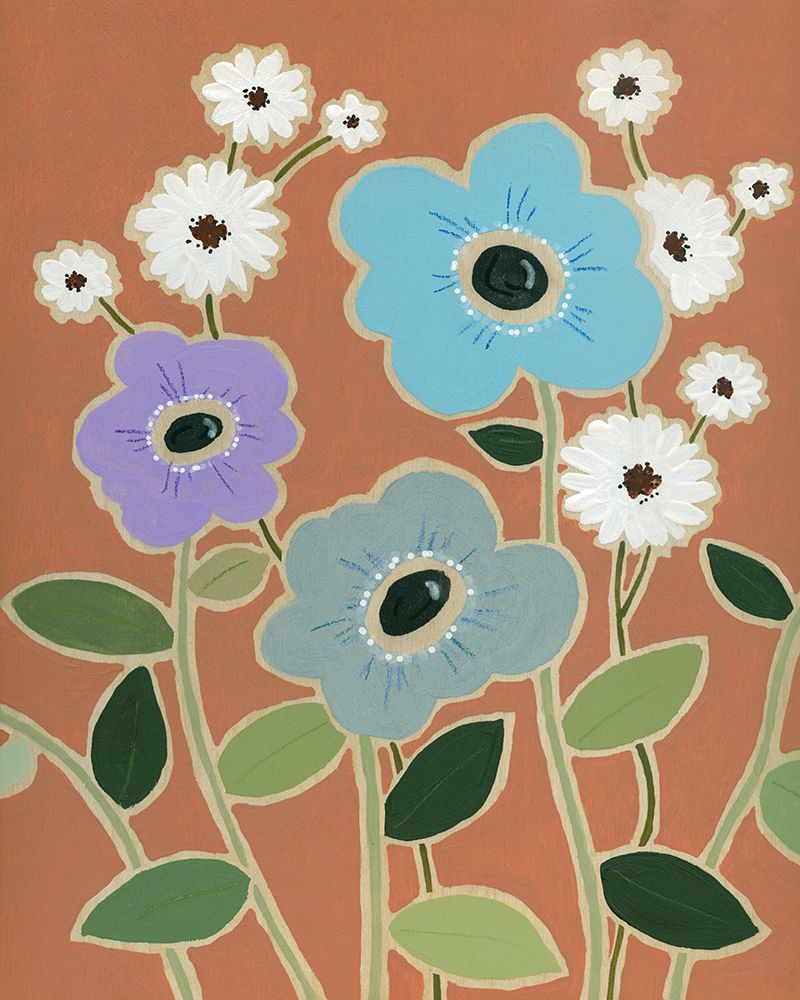 Woodblock Floral IV art print by Carol Robinson for $57.95 CAD