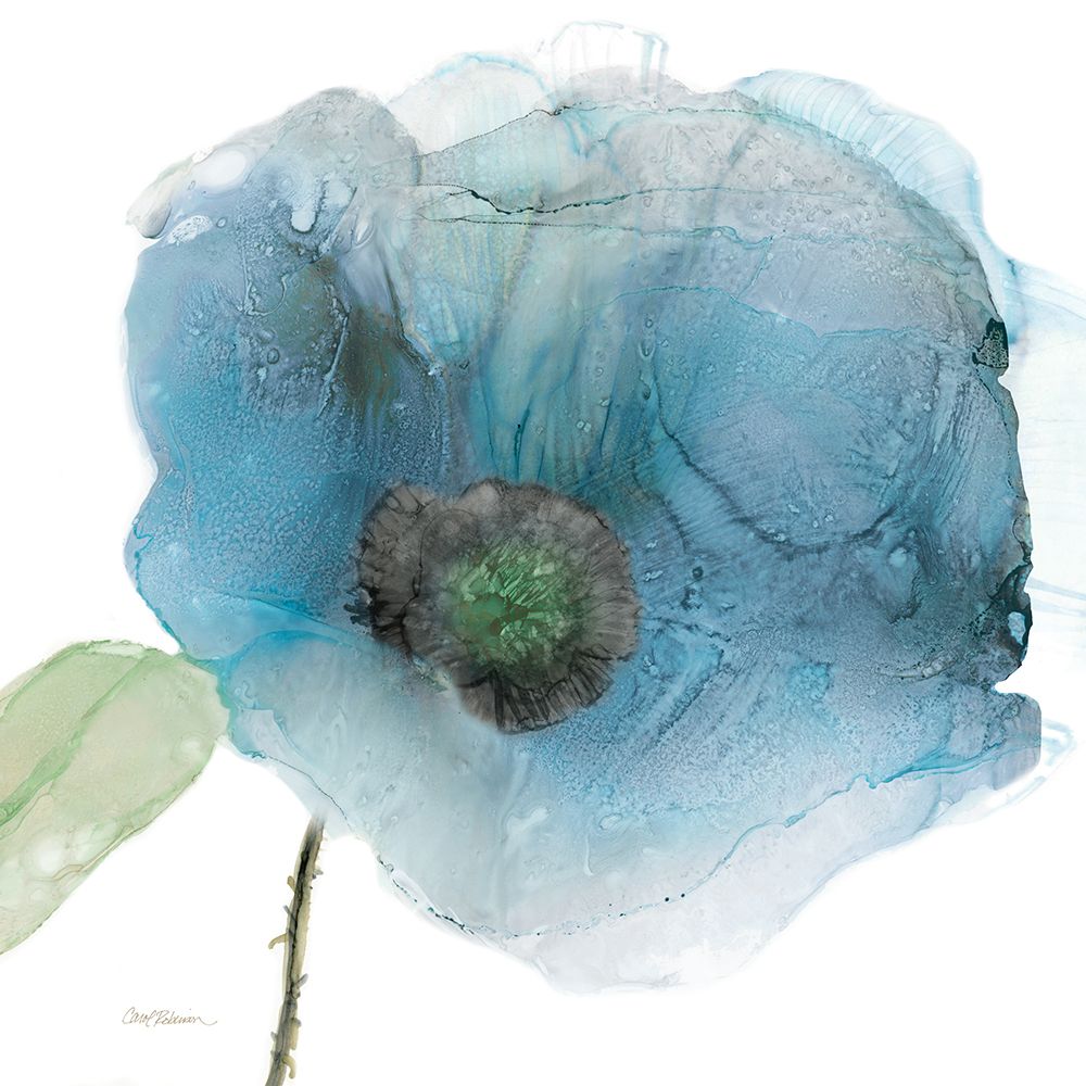 Iridescent Blue Poppy III art print by Carol Robinson for $57.95 CAD