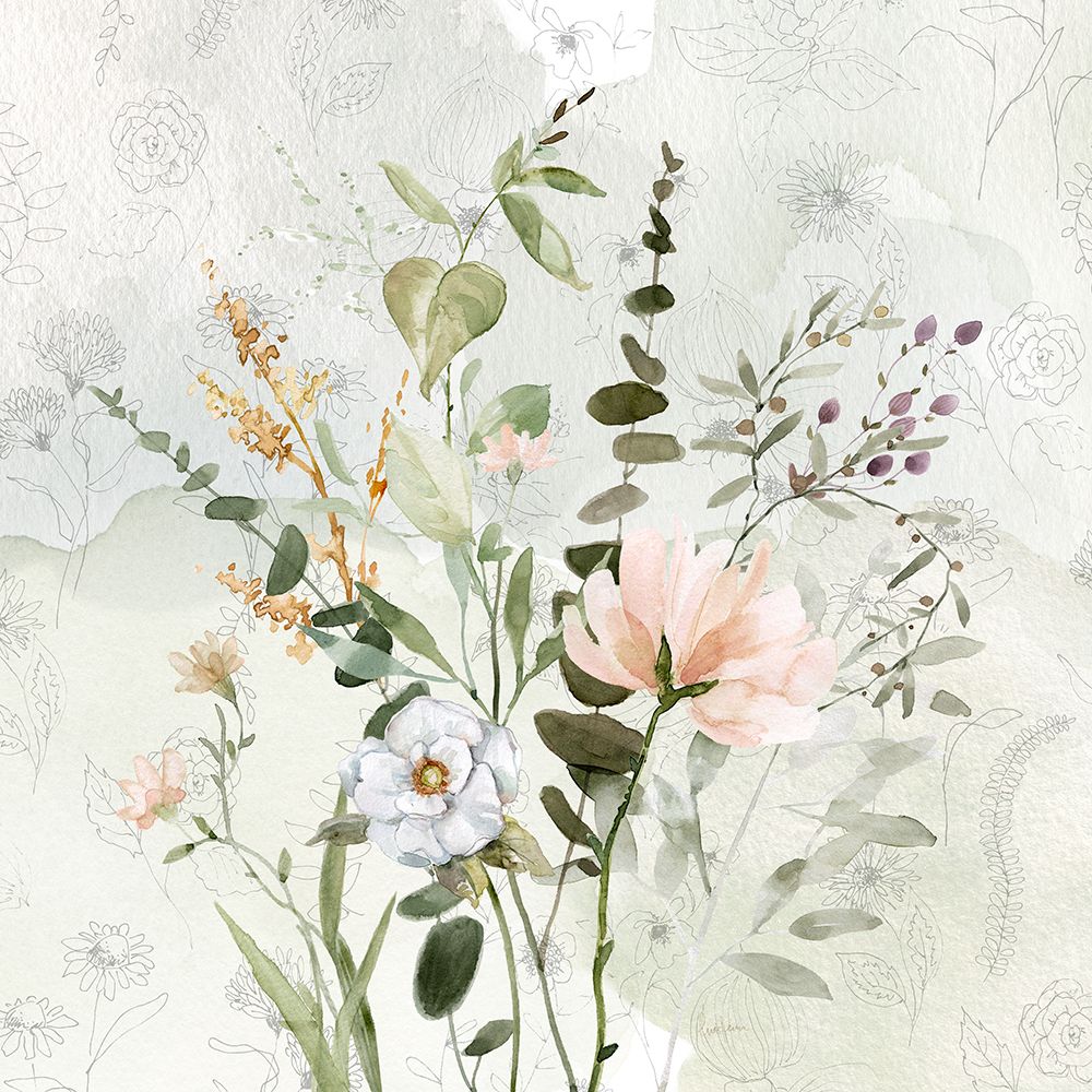 Botanical Sketchbook Floral II art print by Livi Finn for $57.95 CAD