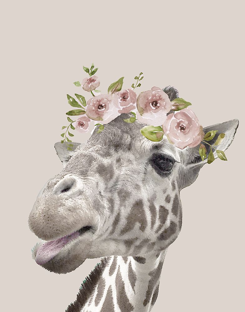 Peek A Boo Giraffe I art print by Nan for $57.95 CAD