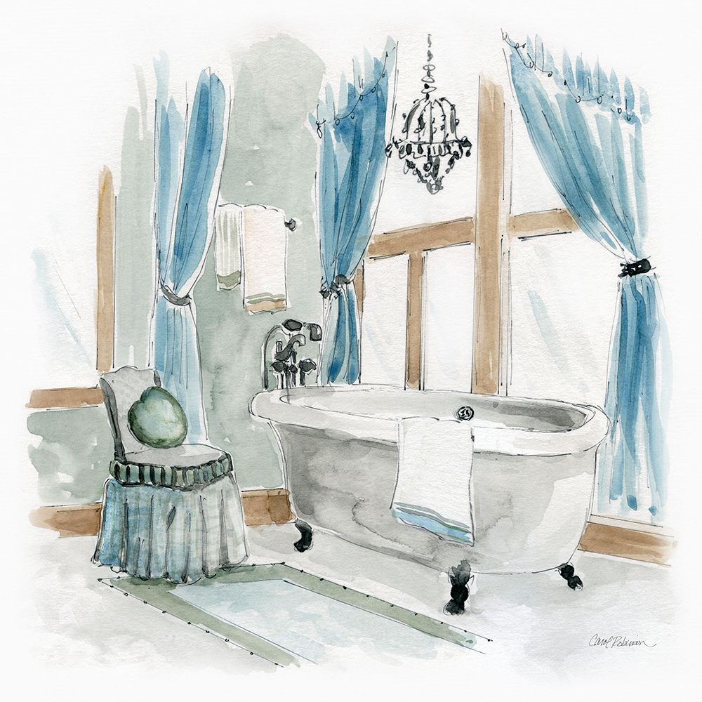 Fancy Cottage Bath II art print by Carol Robinson for $57.95 CAD