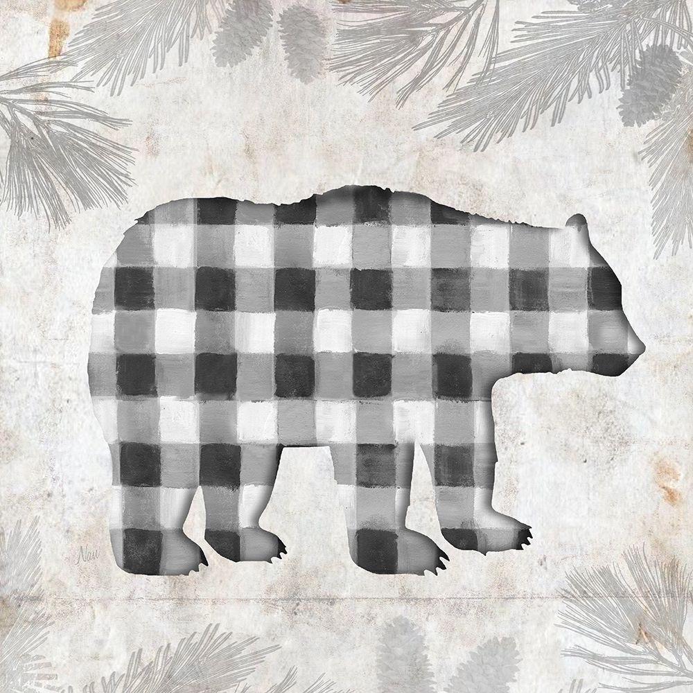 Checkered Bear art print by Nan for $57.95 CAD