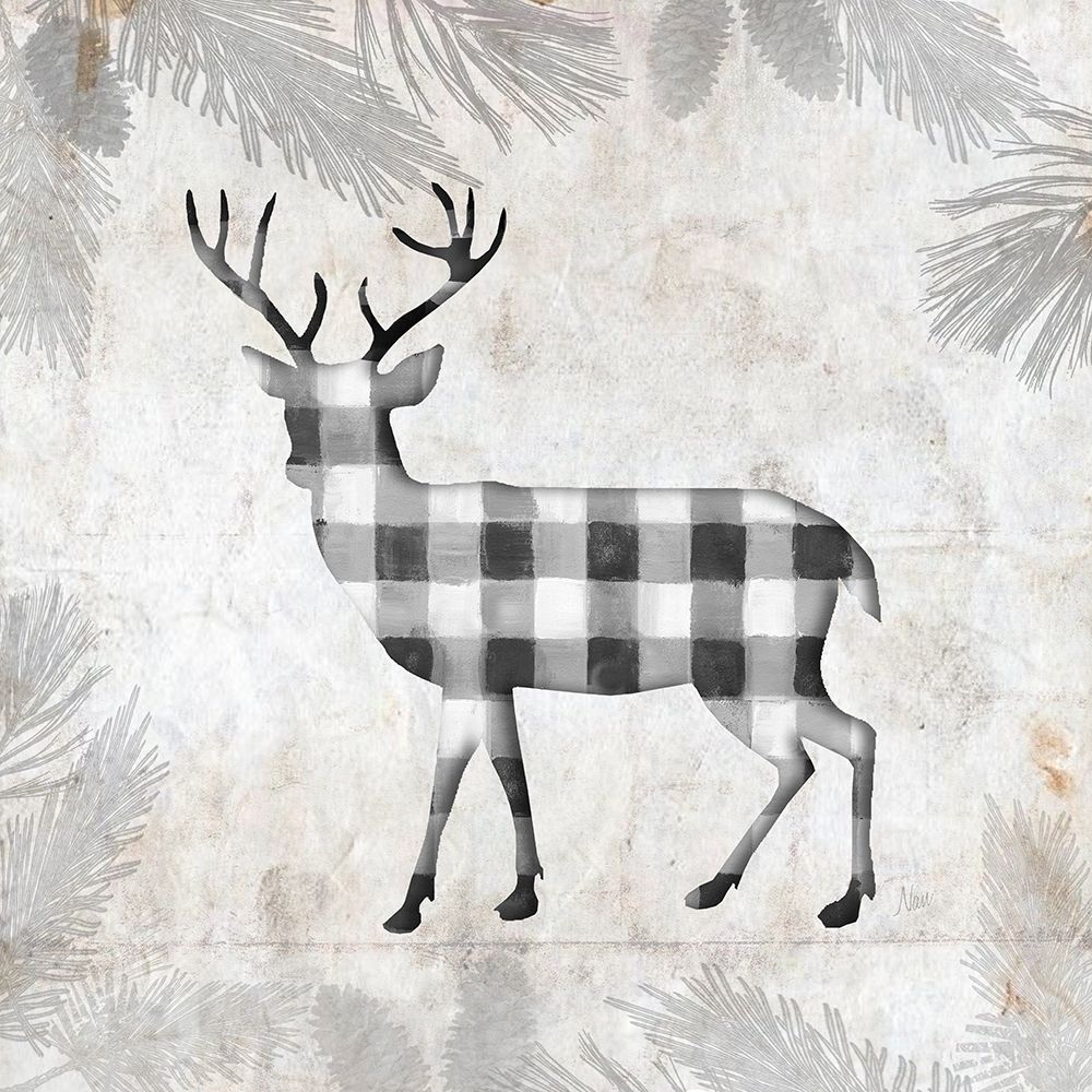 Checkered Deer art print by Nan for $57.95 CAD