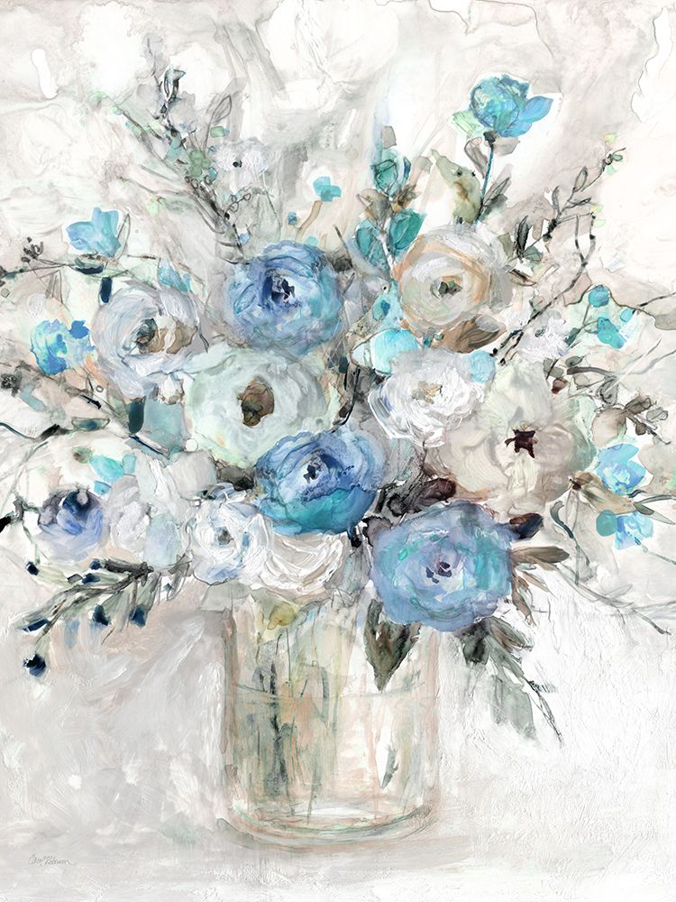 Blue Contemporary Bouquet art print by Carol Robinson for $57.95 CAD